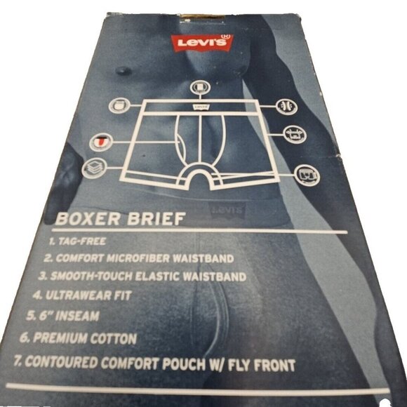 Levi's Men's Size S Boxer Brief Premium Soft Cotton 5 Pack Classic New in Box - Picture 5 of 15